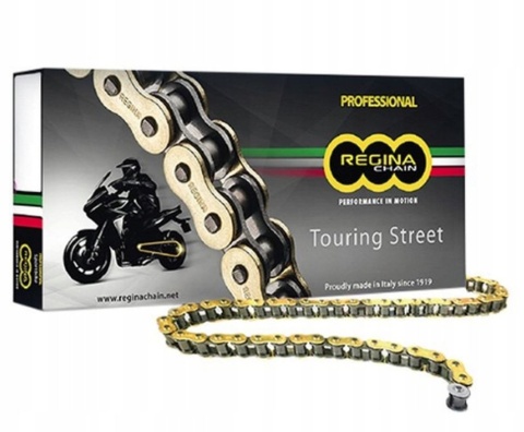 Łańcuch napędowy SWM RS 300 500 REGINA Touring Z-RING Gold + Zapinka