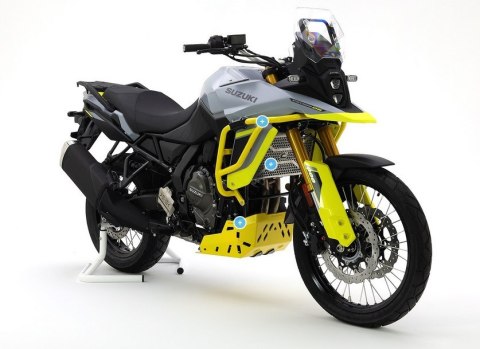 CROSSPRO WYPRZEDAŻ GMOLE OSŁONA SILNIKA ALUMINIOWA SUZUKI V-STROM 800 / 800 DE '23-'24 KOLOR CZARNY TEKSTUROWANY