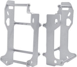 CROSSPRO WYPRZEDAŻ OSŁONA CHŁODNICY ALUMINIOWA MODEL LIGHT: KAWASAKI KXF 250 '17-'20 KOLOR SREBRNY ANODOWANY