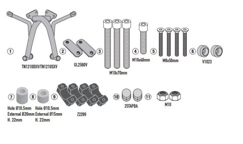 KAPPA GMOLE OSŁONY SILNIKA HONDA CL 500 '23-'25 KOLOR CZARNY