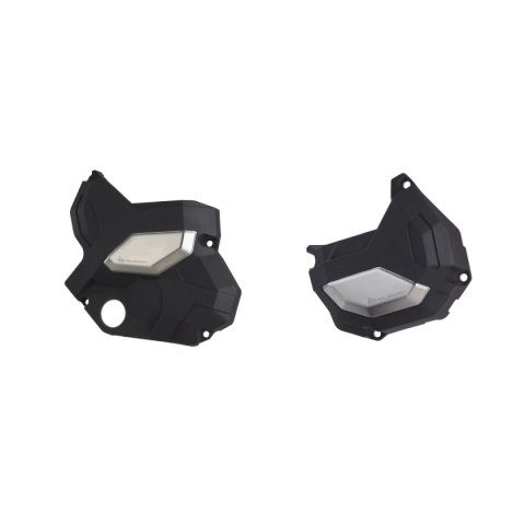 POLISPORT STREET ZESTAW OSŁONA POKRYWY (DEKLA) ALTERNATORA ORAZ OSŁONA POKRYWY SPRZĘGŁA KAWASAKI Z 650 '17-23' KOLOR CZARNY (848