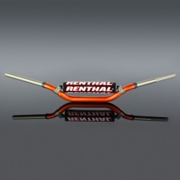 RENTHAL KIEROWNICA 1,1/8 CALA (28,6MM) MX TWINWALL 994 HANDLEBAR ORANGE KTM HIGH PADDED KOLOR POMARAŃCZOWY Z GĄBKĄ