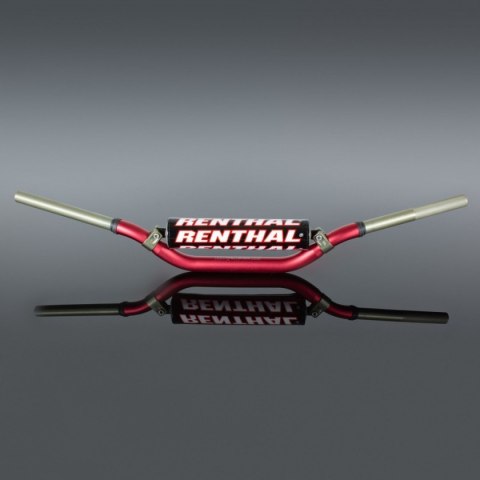 RENTHAL KIEROWNICA 1,1/8 CALA (28,6MM) MX TWINWALL 996 HANDLEBAR RED VILLOPOTO / STEWART PADDED KOLOR CZERWONY Z GĄBKĄ