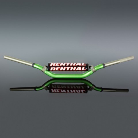 RENTHAL KIEROWNICA 1,1/8 CALA (28,6MM) MX TWINWALL 998 HANDLEBAR GREEN REED / WINDHAM PADDED KOLOR ZIELONY Z GĄBKĄ