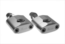 ACCEL MOCOWANIE/PODWYŻKI KIEROWNICY (22,2MM) WYS. 34MM ZE ŚRUBĄ M12 KOLOR SREBRNY (BM-02SV22)