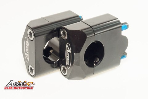 ACCEL MOCOWANIE/PODWYŻKI KIEROWNICY (DÓŁ-22,2/GÓRA-22,2MM) WYS. 35MM KOLOR CZARNY (BM-09BK22/22)