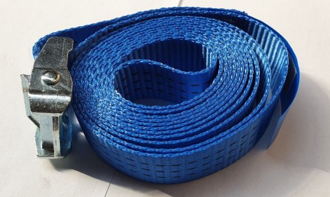 BIKETEC PAS TRANSPORTOWY 35MM/4MB Z KLAMRĄ SAMOZACISKOWĄ KOLOR NIEBIESKI (HOMOLOGACJA)