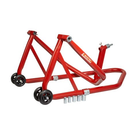BIKETEC PRO PODNOŚNIK STOJAK MOTOCYKLOWY POD GŁÓWKĘ RAMY + ADAPTERY TYP-L POD TYLNY WAHACZ (TRZPIENIE 11,15,18,20,24 MM) KOLOR C