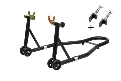 BIKETEC PRO PODNOŚNIK / STOJAK MOTOCYKLOWY POD TYLNE KOŁO TYP-V I TYP-L (POD ROLKI I WAHACZ) PADDOCK KOLOR CZARNY