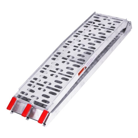 BIKETEC UNIWERSALNA RAMPA NAJAZDOWA ALUMINIOWA AŻUROWA MOTOCYKL / ATV Z PODPORAMI 226 X 30,5 CM, MAX. 680 KG/SZT