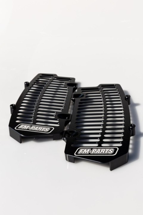 FM-PARTS OSŁONY CHŁODNICY (KRATKI) ALUMINIUM KTM/HUSQVARNA/GAS GAS '20-'25 TBI / TPI KOLOR CZARNY