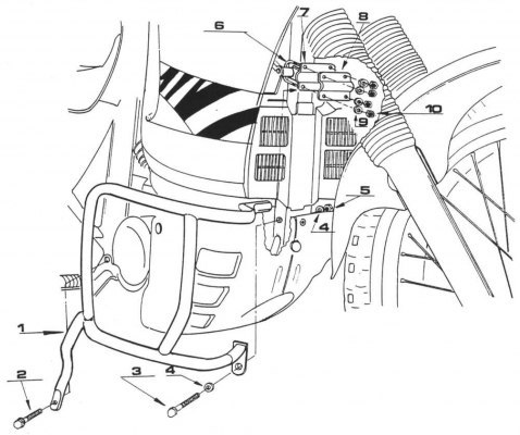 KAPPA GMOLE OSŁONY SILNIKA HONDA XL 600V TRANSALP (89-99) (TN363) CZARNE