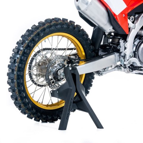 POLISPORT BLOKADA TRANSPORTOWA AMORTYZATORÓW / PODSTAWA BOCZNA MOTOCYKLA KOLOR CZARNY