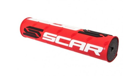 SCAR RACING GĄBKA NA KIEROWNICĘ (POPRZECZKĘ) (250MM) KOLOR CZERWONY Z LOGO SCAR