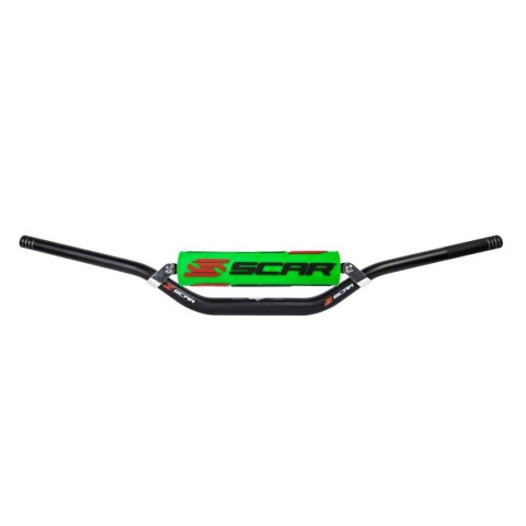 SCAR RACING KIEROWNICA Z POPRZECZKĄ 28,6MM MODEL STEWART/VILLOPOTO KOLOR CZARNY GĄBKA ZIELONY/BIAŁY