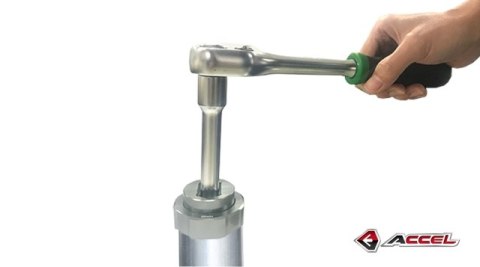 ACCEL KLUCZ DO SERWISU ZAWIESZEŃ PRZEDNICH DWUKOMOROWYCH KAYABA (KYB) ZESTAW DO ROZKRĘCANIA WKŁADU I GŁÓWNEJ NAKRĘTKI 49MM (KAYA