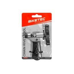 BIKETEC NARZĘDZIE (ZAKUWARKA) DO ZAKUWANIA I ROZKUWANIA ŁAŃCUCHÓW ROWEROWYCH TYP: 7 - 12 SP Z DODATKOWYM SWORZNIEM
