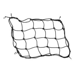 BIKETEC SIATKA BAGAŻOWA (PAJĄK) 4MM X 25 CM X 25 CM, 4 MOCNE HAKI, KOLOR CZARNY