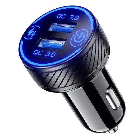 BIKETEC UNIWERSALNA ŁADOWARKA PODWÓJNA USB QC 3.0 - 36 W QUICK CHARGE DO GNIAZDA ZAPALNICZKI (EL)