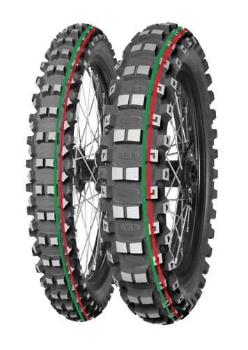 MITAS OPONA 100/100-18 TERRA FORCE MX-MH MEDIUM/HARD 59M TT TYŁ (CZERWONY/ZIELONY PASEK) DOT 2023 (DOT:XTDT/XCDT) (26315)(200002