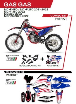 UFO KOMPLET PLASTIKÓW GGKIT702001 PLUS KOMPLET NAKLEJEK (OKLEIN) GAS GAS MC 125 '21-'22; MC 250 '22; MCF 250/350/450 '21-'22 W Z