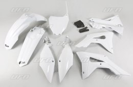 UFO KOMPLET PLASTIKÓW HONDA CRF 250R '18-'21, CRF 450R '17-'20 Z OSŁONAMI FILTRA POWIETRZA KOLOR BIAŁY (HO123E041)