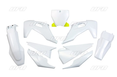 UFO KOMPLET PLASTIKÓW HUSQVARNA TC 125/250 '19-'22, FC 250/350/450 '19-'22 KOLOR OEM (BIAŁY) (HU622E999)