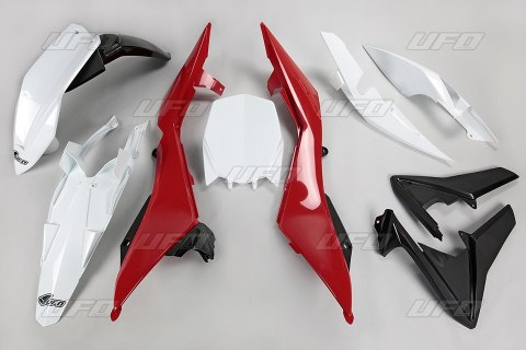 UFO KOMPLET PLASTIKÓW HUSQVARNA TC 499 4T '11-'13 KOLOR OEM (BIAŁY/CZERWONY/CZARNY) (HU612E999)