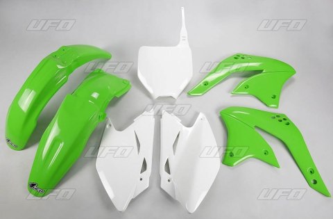 UFO KOMPLET PLASTIKÓW KAWASAKI KXF 450 '08 KOLOR OEM (ZIELONY/ BIAŁY) (KA211E999)