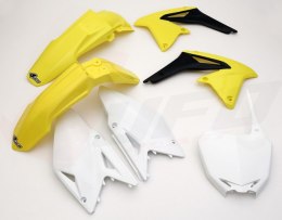 UFO KOMPLET PLASTIKÓW SUZUKI RMZ 450 '08-17 KOLOR OEM (ŻÓŁTY/BIAŁY/CZARNY) (SU412E999)