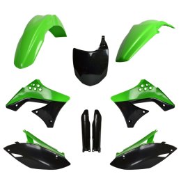 POLISPORT KOMPLET PLASTIKÓW (FULL KIT) KAWASAKI KX 250F '09-'12 W ZESTAWIE TABLICA PRZEDNIA (8660800002) I OSŁONY AMORTYZARORÓW 