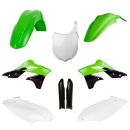 POLISPORT KOMPLET PLASTIKÓW (FULL KIT) KAWASAKI KX 250F '13-'16 W ZESTAWIE TABLICA PRZEDNIA (8659200003) I OSŁONY AMORTYZARORÓW 