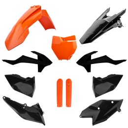 POLISPORT KOMPLET PLASTIKÓW (FULL KIT) KTM SX/SX-F/XC-F '16-'18 W ZESTAWIE TABLICA PRZEDNIA (8664900001) I OSŁONY AMORTYZATORÓW 