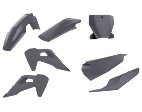 POLISPORT KOMPLET PLASTIKÓW HUSQVARNA TC/FC TPI '19-'22 W ZESTAWIE TABLICA PRZEDNIA (8666500005) I OSŁONY AMORTYZATORÓW (8398900