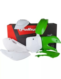 POLISPORT KOMPLET PLASTIKÓW KAWASAKI KX 65 '00-'25 W ZESTAWIE TABLICA PRZEDNIA (8661500010) KOLOR ZIELONO BIAŁY