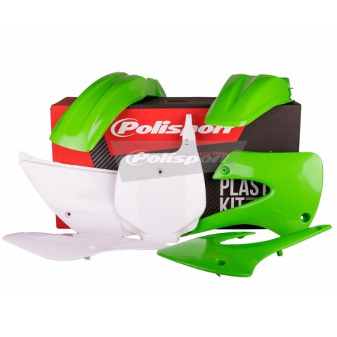 POLISPORT KOMPLET PLASTIKÓW KAWASAKI KX 85 '99-'13; KX 100/112 '99-'13 W ZESTAWIE TABLICA PRZEDNIA (8662900002) KOLOR ZIELONO BI
