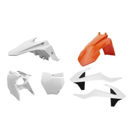 POLISPORT KOMPLET PLASTIKÓW KTM SX 65 '16-'23 ZESTAW ZAWIERA OSŁONĘ FILTRA POWIETRZA (AIRBOX) KOLOR BIAŁY POMARAŃCZOWY (OEM)