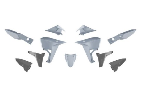 RACETECH (RTECH) 2025/12 KOMPLET PLASTIKÓW (REVOLUTION) (BEZ PRZEDNIEGO BŁOTNIKA) KOVE X PRO / RALLY 800 '24-'25 KOLOR SZARY / C