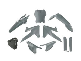 RACETECH (RTECH) 2025/12 KOMPLET PLASTIKÓW Z OSŁONAMI TELESKOPÓW TRIUMPH TF 250 X '24-'26, TF 450 RC '25-'26 KOLOR SZARY