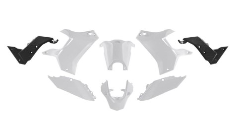RACETECH (RTECH) KOMPLET PLASTIKÓW (BEZ PRZEDNIEGO BŁOTNIKA) T7 REVOLUTION YAMAHA TENERE 700 '19-'24 KOLOR BIAŁY/CZARNY