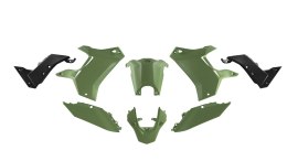 RACETECH (RTECH) KOMPLET PLASTIKÓW (BEZ PRZEDNIEGO BŁOTNIKA) T7 REVOLUTION YAMAHA TENERE 700 '19-'24 KOLOR CIEMNY ZIELONY / CZAR