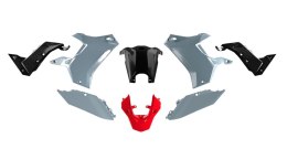 RACETECH (RTECH) KOMPLET PLASTIKÓW (BEZ PRZEDNIEGO BŁOTNIKA) T7 REVOLUTION YAMAHA TENERE 700 '19-'24 KOLOR SZARY/CZARNY/CZERWONY