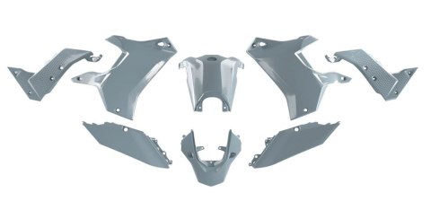 RACETECH (RTECH) KOMPLET PLASTIKÓW (BEZ PRZEDNIEGO BŁOTNIKA) T7 REVOLUTION YAMAHA TENERE 700 '19-'24 KOLOR SZARY