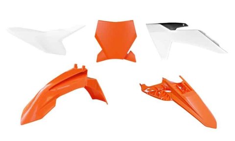 RACETECH (RTECH) KOMPLET PLASTIKÓW KTM SX 50 '24-'25 KOLOR OEM ( POMARAŃCZOWY / BIAŁY / CZARNY )