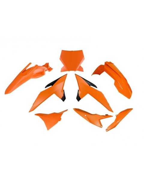 RACETECH (RTECH) KOMPLET PLASTIKÓW KTM SX 85 '25 KOLOR OEM CZARNY / POMARAŃCZOWY