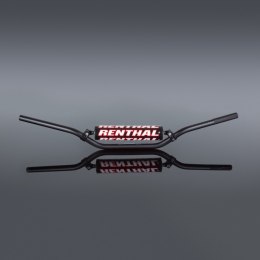 RENTHAL KIEROWNICA 7/8 CALA (22MM) MX HANDLEBAR BLACK ENDURO HIGH PADDED KOLOR CZARNY Z GĄBKĄ