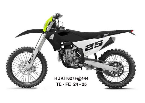 UFO 2025/11 KOMPLET PLASTIKÓW (FULL KIT) Z OSŁONAMI TELESKOPÓW (AMORTYZATORÓW) HUSQVARNA TE 150 / 250 / 300 '24-'25, FE 250 / 35