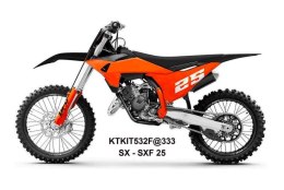 UFO 2025/11 KOMPLET PLASTIKÓW (FULL KIT) Z OSŁONAMI TELESKOPÓW (AMORTYZATORÓW) KTM SX 125 / 150 / 250 / 300 '25-'26, SXF (SX-F) 