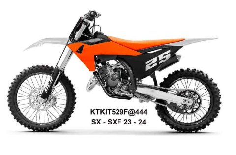 UFO 2025/11 KOMPLET PLASTIKÓW (FULL KIT) Z OSŁONAMI TELESKOPÓW (AMORTYZATORÓW) KTM SX 125 / 250 / 300 TBI '23-'24, SX-F 250 / 35