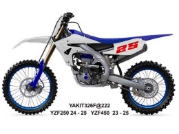 UFO 2025/11 KOMPLET PLASTIKÓW (FULL KIT) Z OSŁONAMI TELESKOPÓW (AMORTYZATORÓW) YAMAHA YZF 250 '24-'26, YZF 450 '23-'25 KOLOR BIA